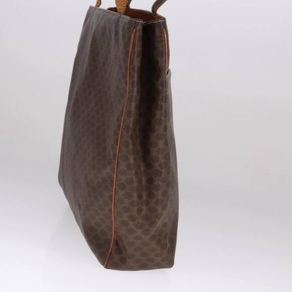 CELINE Macadam Canvas Tote Bag Pvc Brown Gold - Picture 3 of 16